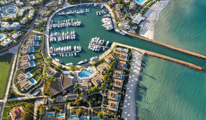 Veduta aerea della Marina del Sani Resort