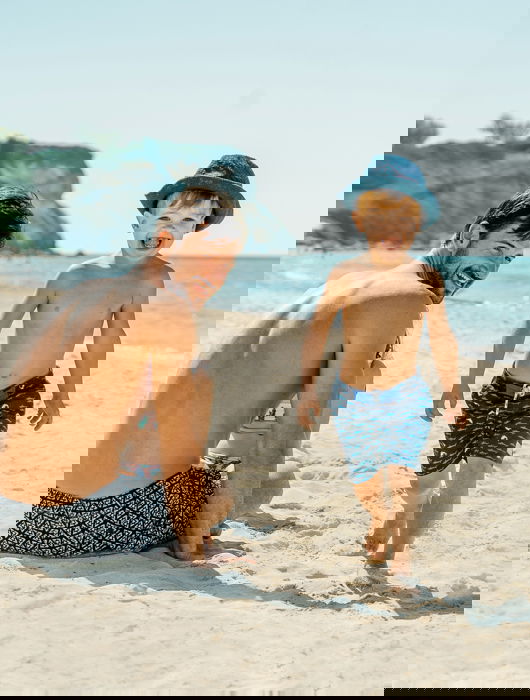 Aerial Vista della piscina principale di Sani Beachs