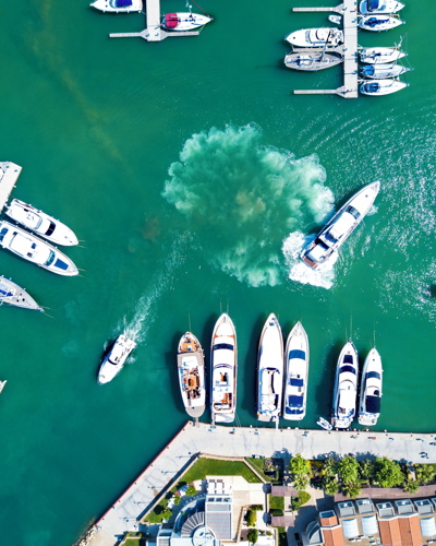 Vue aérienne de Sani Marina